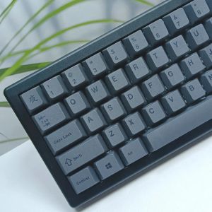 Claviers 130 touches Keycaps de PBT noir minimaliste colorant sublimation Cherry Profil anglais Keycap japonais pour le clavier mécanique de commutateur MX