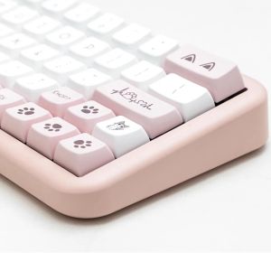 Toetsenborden 136 toetsen XDA Profiel KeyCaps PBT Dyesub Cute Cat Paws Pink KeyCap voor Cherry MX Switch GMK67 GK61 Gaming Mechanical Toetsenbord