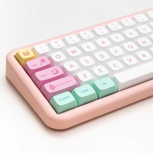 Teclados 143 teclas Magical Girl Pink Keycap Cute keycaps XDA perfil PBT Dye Sublimation Keycap para MX Switch Mechanical Keyboard Keycaps T230215