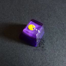 Claviers 1PC Résine rétroéclairé à la main Personnalité de clé de touche mécanique Keycap translucide pour les commutateurs MX