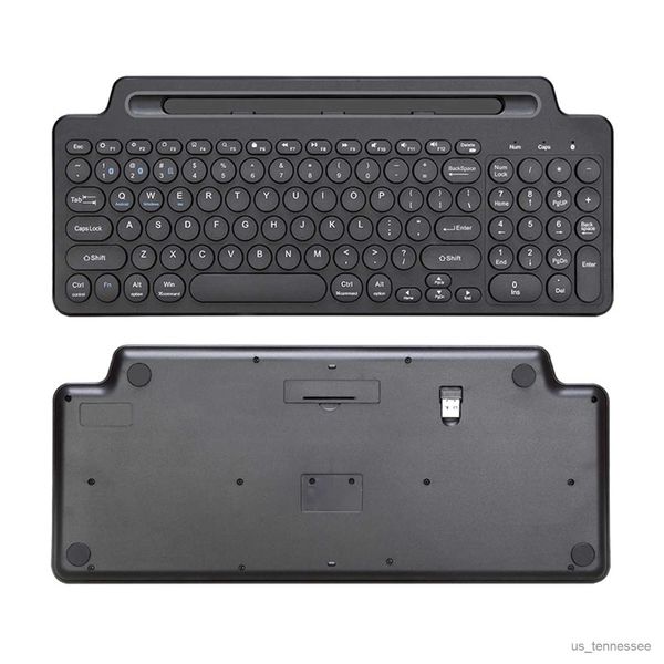 Teclados Teclado inalámbrico Bluetooth 2,4G con panel táctil numérico, ratón, ranura para tarjeta telefónica, teclado numérico para Android, escritorio, portátil, PC R231109