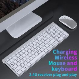 Claviers 2.4G Clavier sans fil et combo de souris Mini MINI Multimedia Keyboard Mouse Souris pour ordinateur portable PC TV iPad MacBook