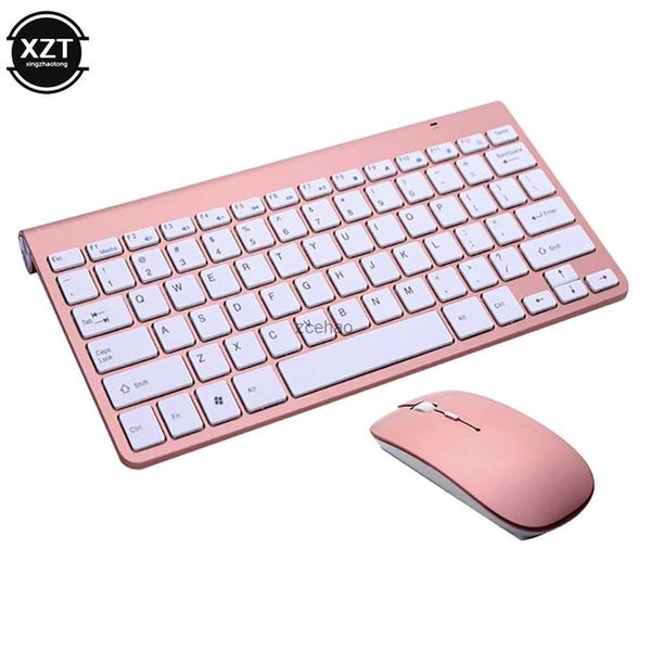 Claviers 2.4G sans fil clavier souris ensemble mode chocolat bouton mobile mini rechargeable clavier souris pour ordinateur portable Mac DesktopL240105