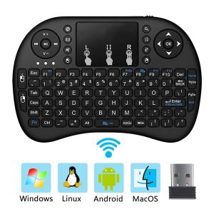Keyboards 2.4g Mini clavier sans fil avec pavé tactile pour ordinateur portable PC clavier distant portable pour Smart TV Android TV Box Raspberry Pi 4 3