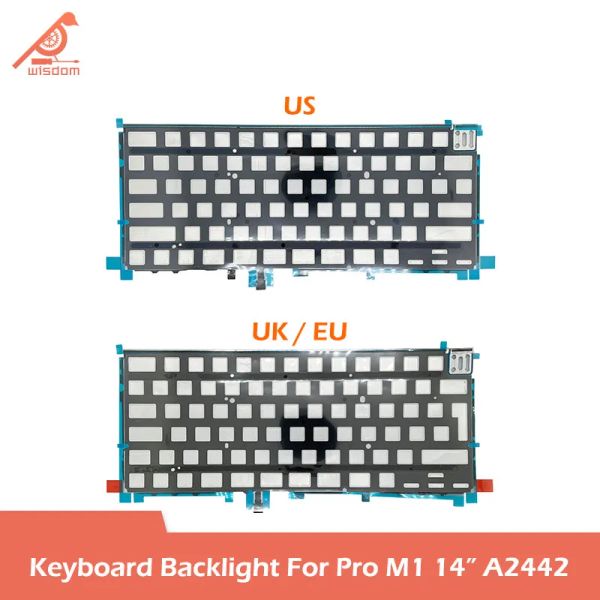Claviers 2021 Année M1 ordinateur portable A2442 Backlight Keyboard pour MacBook Pro Retina 14 