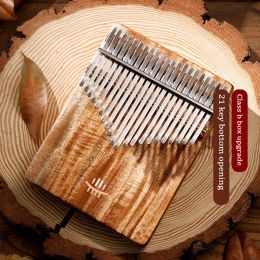 Claviers 21/17 Key Kalimba Acacia Walnut Curly Figure Clavier Clavier Piano Kalimba Instruments de musique avec accessoires