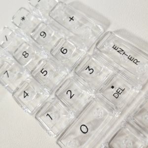 Claviers 22 touches Key Crystal transparent Cape-clés Numeric Keycap Mécanique Personnalité Keycaps PC MATÉRIAUX CBSA Profil noir blanc