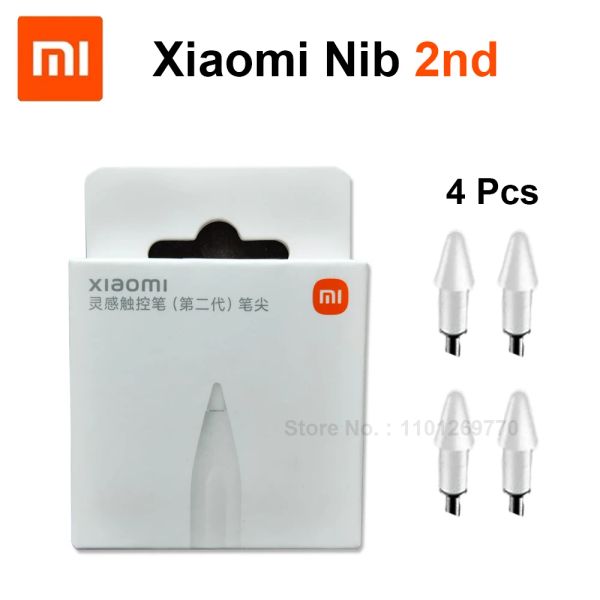 Keyboards 4pcs Original Xiaomi Smart Pen 2 Pinde 2nd pour Xiaomi Mi Pad 5 6 Pro Tablet Stylus Pen 2 White Spare Nib Magnetic Tip Remplacez les plumes