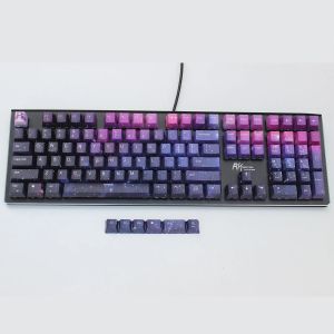 Keyboards 5side dyesubbed keycapsps Galaxy OEM Profile Fit Cherry MX Commutateurs pour 61 63 64 84 87 96 104 108 Keyboards mécaniques