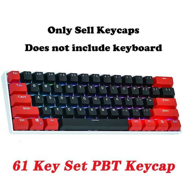 Claviers 61 jeu de touches PBT Keycaps Ansi 60% ordinateur Gamer mécanique clavier capuchon rétro-éclairage OEM Miami DOLCH GK61 SK61 Anne pro 2 RK61 K617L240105