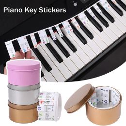 Claviers 61 touches 88 touches Piano amovible pour les étiquettes clés Autocollants de clavier piano notes de râteau de râte