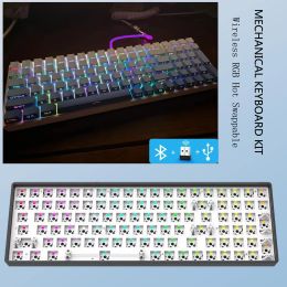 Claviers 96% Swap Hot Swap RGB Backlit 100 touches Kit de clavier mécanique magique Bluetooth sans fil pour PC Gaming Fl Esport Claviers DK100