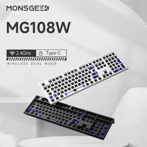Toetsenboards Akko Monsgeek MG75W / MG108W Toetsenbordkit 75% 83 Key HotSwap Mechanical Gaming Keyboard Kit Wired USB Typec + Wireless 2.4GHz