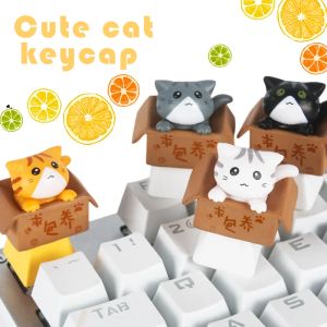 Toetsenborden anime cartoon keycap schattige kat kawaii mechanische toetsenbord keycaps voor cherry mx gaming accessoires ambachtelijke keycap