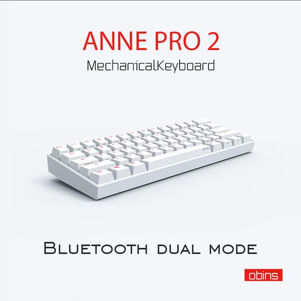 Teclados Anne Pro 2 RGB Juegos mecánicos 60 61 Teclas Inalámbrico Bluetooth 5 0 Gateron Blue Switch Portátil Desmontable Mini 230301