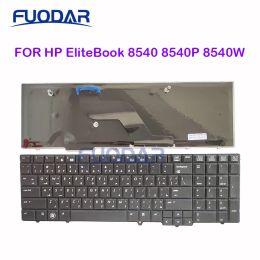 Claviers AR Version arabe Clavier pour ordinateur portable pour HP EliteBook 8540 8540p 8540W Remplacer le clavier noir