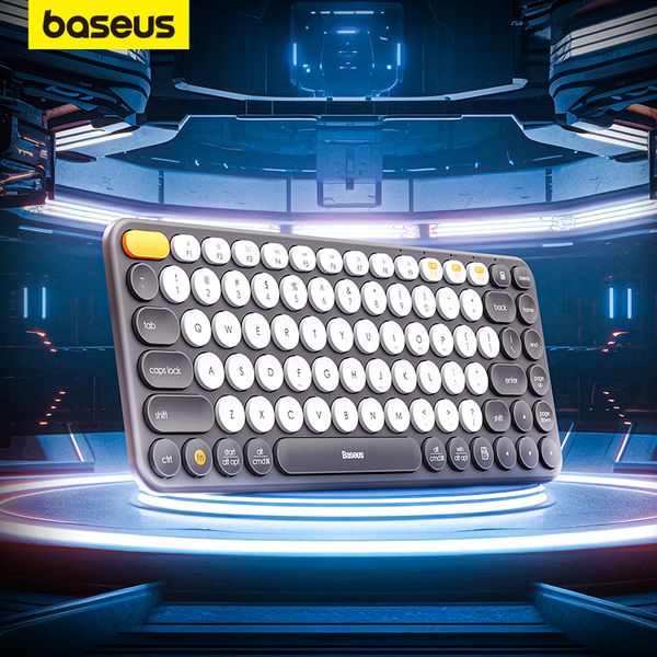 Teclados Baseus K01 Teclado inalámbrico Bluetooth para MacBook iPad PC Tablet Laptop 84 Key Mini Slim Dual System 2.4G Teclado silencioso 230715