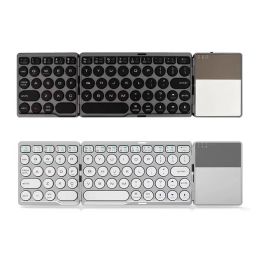 Claviers Bluetooth Compatible Clavier pliable Keycap Keycap Portable Mini Wireless Keyboard 64 touches Clavier de repliement pour l'ordinateur portable de la tablette