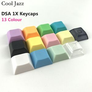 Claviers cool jazz pbt keycap dsa 1u mixded couleur verte jaune bleu blanc transparent keycaps pour le clavier mécanique de jeu 230817