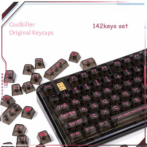Teclados CoolKiller Keycap transparente PC ABS CSA V2 Altura para accesorios de teclado Keydous PC Gamer Keycaps 61 68 98 104 Teclas de escritorio 230927