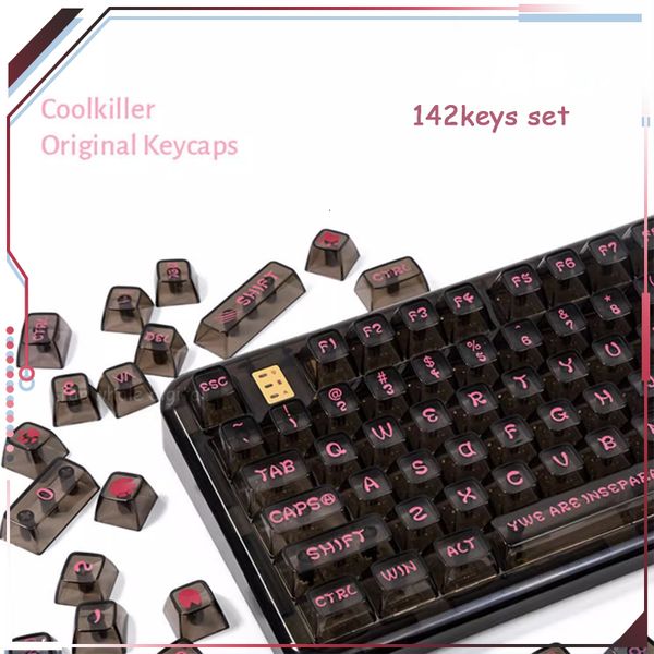 Claviers CoolKiller Transparent Keycap PC ABS CSA V2 hauteur pour Keydous clavier accessoires Pc Gamer Keycaps 61 68 98 104 touches bureau 230927