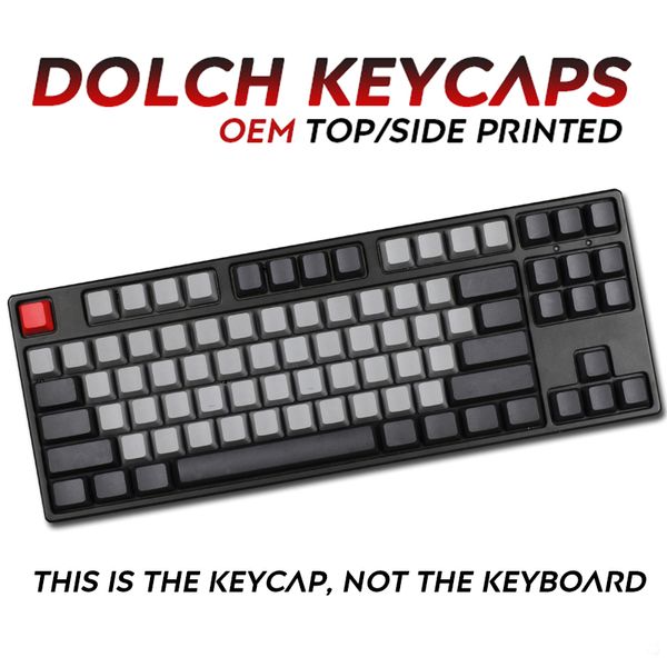 Claviers cosai bfilco minila 104 touches Pbt dolch keycap haut/côté imprimé pour clavier mécanique ensemble complet Dolch Keycaps touches