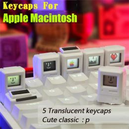 Claviers Clavals Macintosh KEYCAPAPS TRANSMISSION LEUR POUR LA CLACE MÉCANIQUE CLAVIER CLAVIER ESC Artisan Keycap pour GK61 GK64 SK87 GH60 PC Gamer