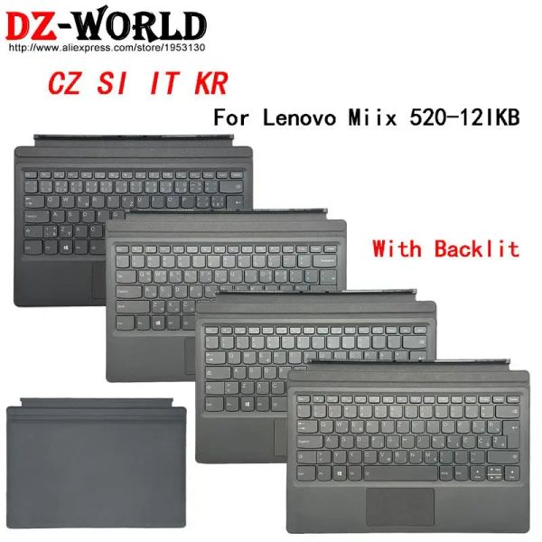 Claviers CZ SI IT Kr Keyboard Backlit Backlit Clavier pour Lenovo Mini Mini Base Folio pour Lenovo MIIX 520