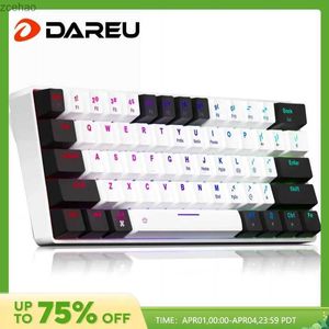 Claviers Dareu Ek861s RVB FIL MÉCANIQUE Clavier 61 Key Red Switch ABS COUVERTURE COURT N Clé Rolling avec pieds magnétiques2404