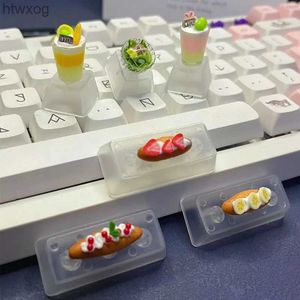 Claviers DIY Gourmet Fruit Boisson Keycap ESC Entrer Clé Jeu Clavier Mécanique Rose Décoration Fille Transparent Cadeau Keycap YQ240123