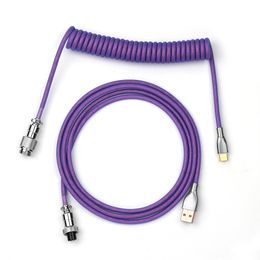 Toetsenborden EPOMAKER MIX 1 8 m opgerolde type C naar USB A TPU mechanische kabel met afneembare connector voor gaming 221103