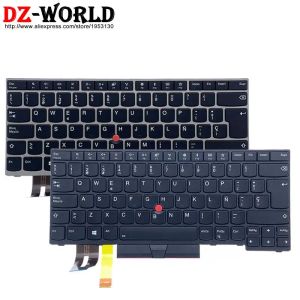 Claviers ES Espagnol Clavier rétro-éclairé pour Lenovo Thinkpad E480 E485 E490 E495 T480S L480 T490 T495 L390 L380 Yoga L490 P43S ordinateur portable 01yp370