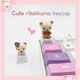 Teclados Esc Keycap Lindo Rilakkuma Teclado mecánico Regalo personalizado Transparente Creativo Oso Decoración Cap Drop Entrega Computadoras N Otjqf