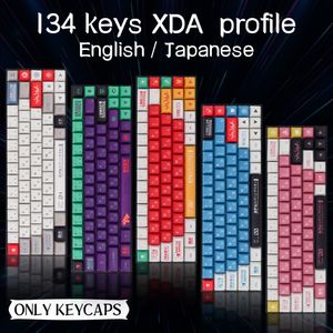 Toetsenborden Eva Theme Japanese Animation Gepersonaliseerde Keycaps XDA Profile PBT Dye Sublimation KeyCap For GMK MX Switch Mechanisch toetsenbord 230712