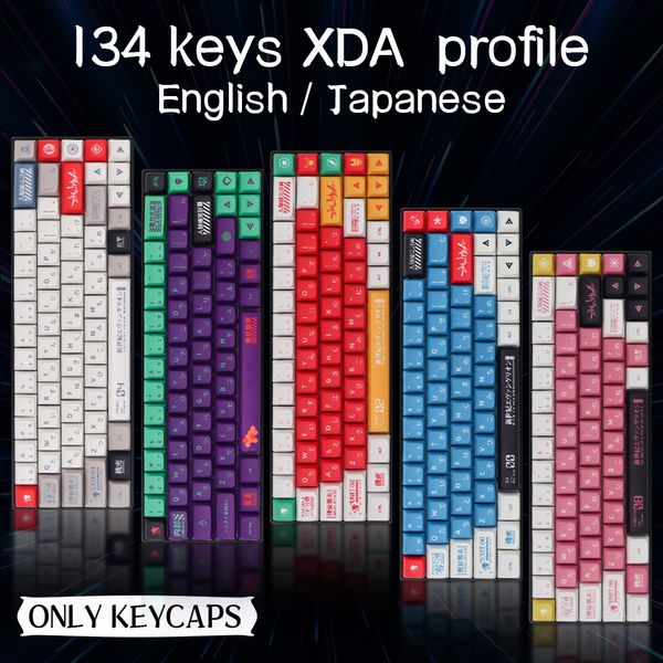 Claviers Eva Thème Animation Japonaise Keycaps Personnalisés XDA Profile PBT Dye Sublimation KeyCap Pour GMK MX Switch Clavier Mécanique 230712