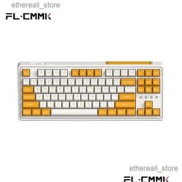 Claviers Flesports Cmk87 monomode-trois modes Fl-Key P 87 touches 2.4G sans fil Bluetooth clavier mécanique filaire Pbt Keycap Drop Del Dhkie