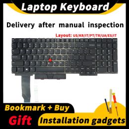 Toetsenborden voor toetsenbord Lenovo ThinkPad zonder achtergrondlamp Keyboard E15 Gen1 E15 Gen2 R15 E308092 Notebook US/UA/ES/IT/KR/PT/TR