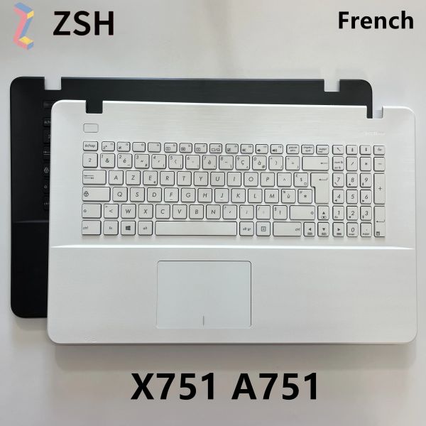 Claviers FR French Keyboard TouchPad Palmrest Keyboards pour ASUS A751 X751 X751L X751LK X751LK X751MA X751Y HEPTOP COUVERTURE C COUVERTURE C