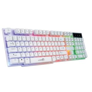 Clavards Shipping gratuit rétro-éclairé USB jeu coloré PC PC Rainbow Crack Clavier LED illuminé Clavier Dropshiping