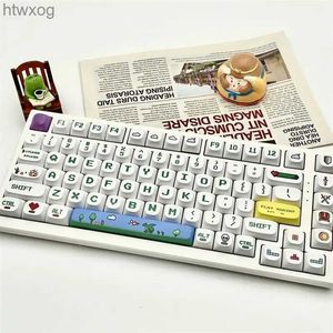 Toetsenborden Volledige set PBT Keycaps Xda-profiel Gepersonaliseerd drukwerk Engelse Keycaps Kleurstofsublimatie voor Mx 104/87/61 Key Mechanisch Toetsenbord YQ240123