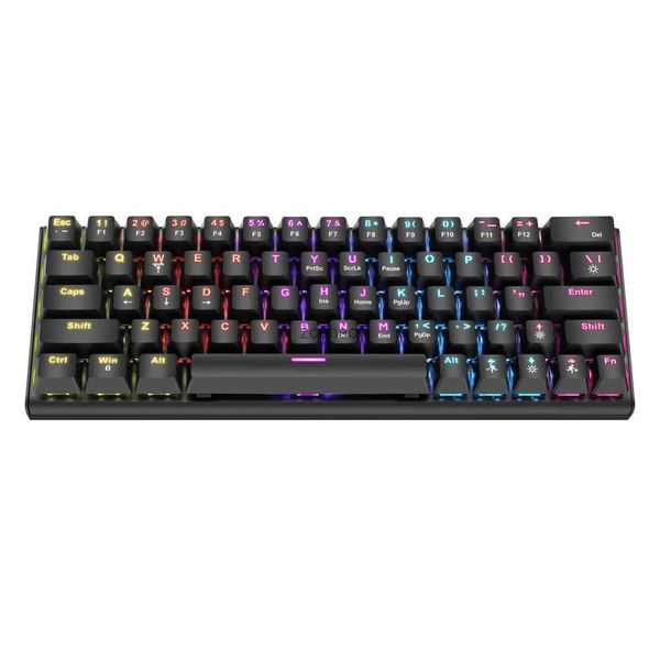 Teclados Teclado mecánico para jugar G101D, 63 teclas, teclado compacto con cable para ordenador con teclado de iluminación de Color RGB, ordenador portátil PCL240105