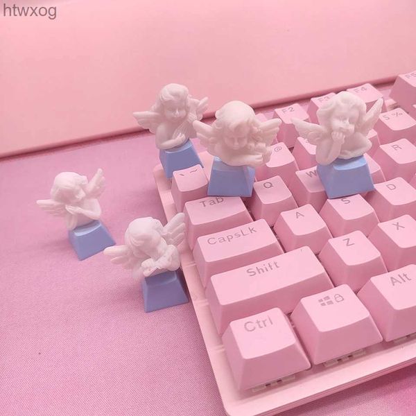 Teclados Accesorios para juegos Teclas de niña linda para teclado mecánico KeyCap de dibujos animados Eje transversal Teclado mecánico Teclas de personalidad Tapas YQ240123