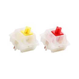 Tastaturen Gateron Milky Pro Switches Milky Yellow Pro Red Linear Lubed Switch SMD RGB MX Vorbauschalter für mechanische Tastatur 5-polig 230714