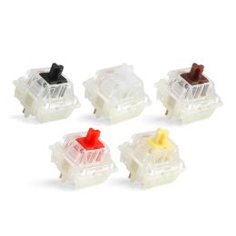 Claviers Gateron Switch silencieux Black Red Clear 5pin Tops transparents pour le clavier MecanIACL compatible avec MX Switch