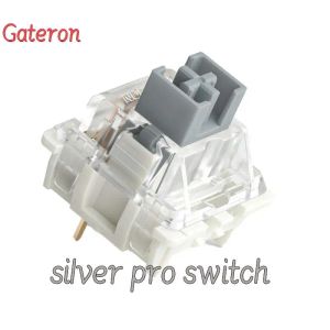 Claviers Gateron Silver Commutateurs Pro interrupteur de clavier mécanique linéaire 3 broches Spring 45gf.