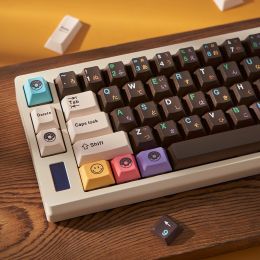 Toetsenborden handschoen x Domikey choco donuts thema keycap 152Key volledige set kersen profiel pbt kleurstoffenclimatie sleutel cap voor mechanisch toetsenbord