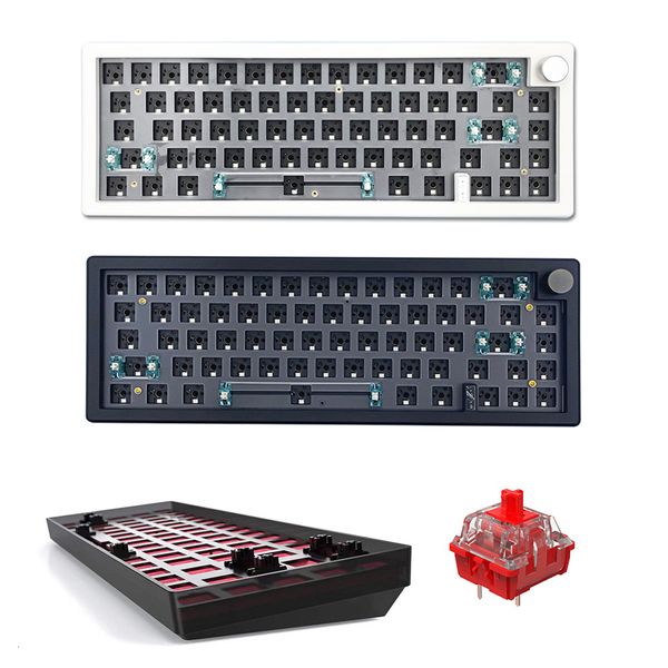 Claviers GMK67 Kit de joint de clavier mécanique échangeable RGB rétro-éclairé Bluetooth 2.4G sans fil 3 modes clavier personnalisé sans interrupteur 230922