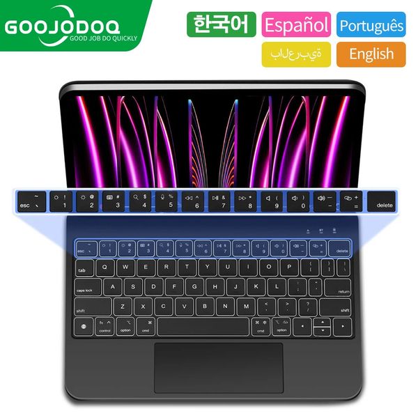 Teclados Goojodoq Magic Keyboard para iPad Pro 11 12 9 129 Air 4 5 10.a generación 6.a 5.a 4.a 3.a generación Funda 231202