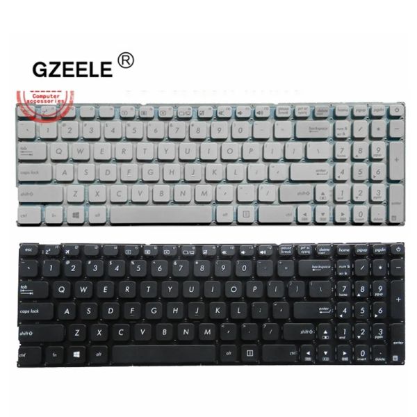 Teclados Gzeele Nuevo para ASUS X541N X541NA X541NC X541S X541SA X541SC X541 A541U A541 TECLO US SIN MARCO