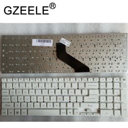 Claviers Gzeele White Us Us English Oploper Clavier pour Acer Travelmate P273M P273MG pour Gateway NV76R